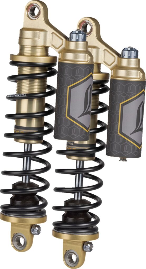 Legend REVO ARC Piggyback Shocks Standard Gold 13in For 99-17 Dyna