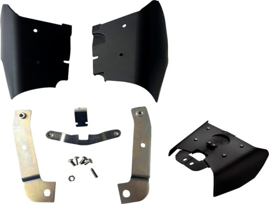Drag Specialties Frame Mounted Heat Deflectors Black For Harley Softail