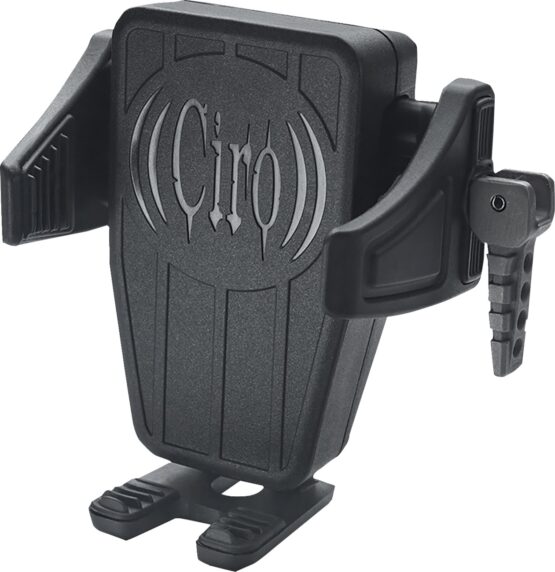 Ciro Trim Line Cybercharger Phone Holder with Wireless Charging Black