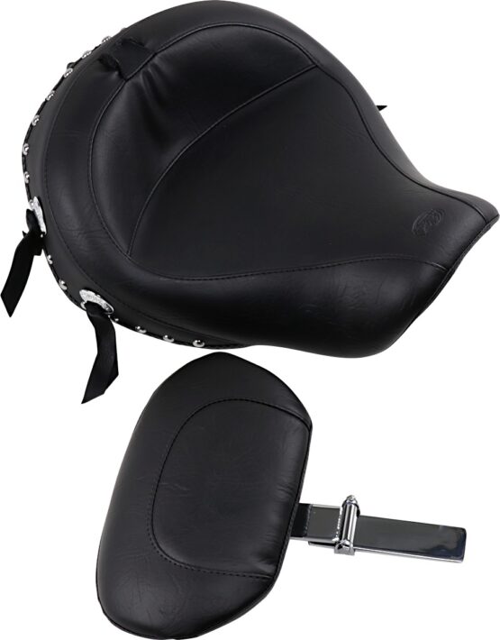 Wide Concho Skirt Studded Solo Seat w/Backrest - Image 5