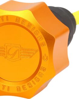 Figurati Designs Magnetic Oil Dipstick Curved Gold For 07-16 Harley Touring/Trike