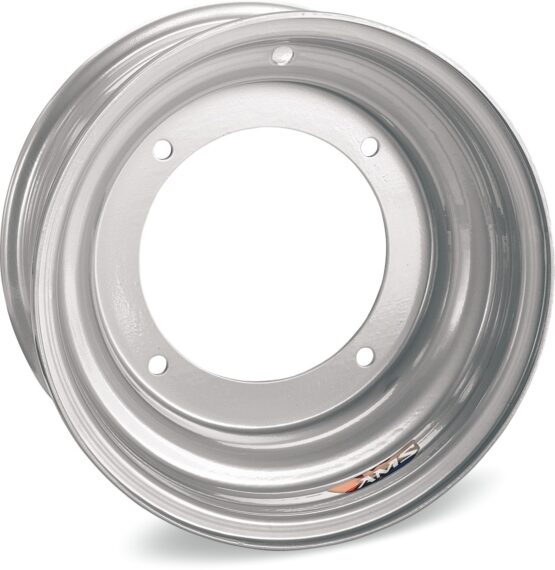 AMS Steel Replacement Wheel 10x5 4/144 Silver Front ATV