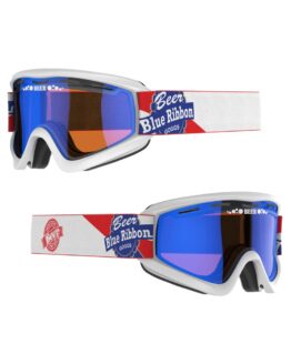 "Ice Cold" Beer Goggles - PBR - Blue Mirror Lens