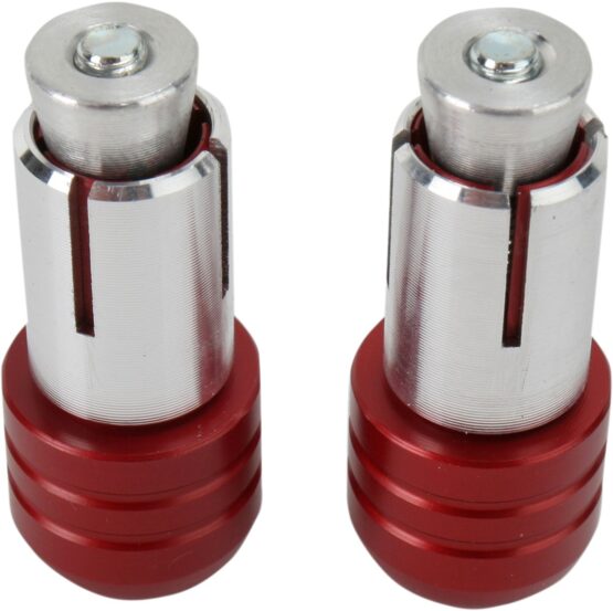 Renthal Handlebar End Plugs Red Polished Aluminum 7/8" Pair - Image 3