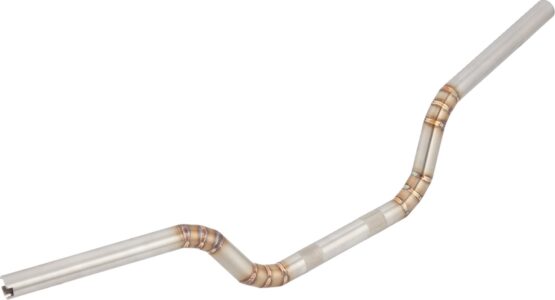 Arlen Ness MX Moto Welded Raw Stainless Steel Handlebar 1in Silver - Image 4