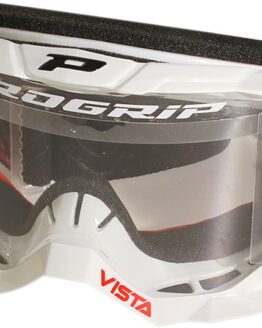 3303 Black / White Vista Goggles - Clear Lens w/ Roll-Off System