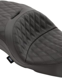 Double Diamond SR Leather 2-Up Seat Black Low 1"