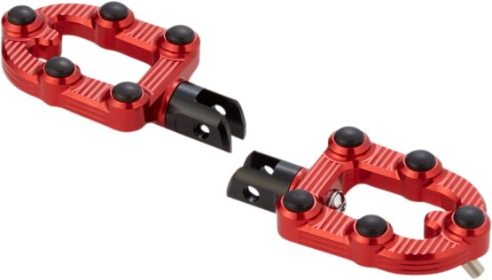 Arlen Ness MX Footpegs Red Aluminum No Mounts - Image 2