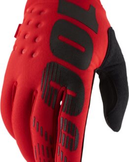 100% Men's Brisker Cold-Weather Gloves Red XL for Off-Road/ATV