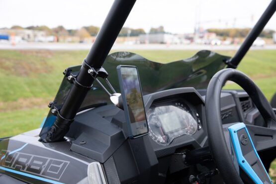 Klock Werks Roll Cage Phone Mount Offset 1-3/4in Black Flat For UTVs - Image 3