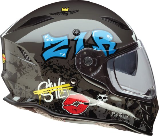 Z1R Nemesis Distro Helmet - Small, Gray/Multi - Image 4