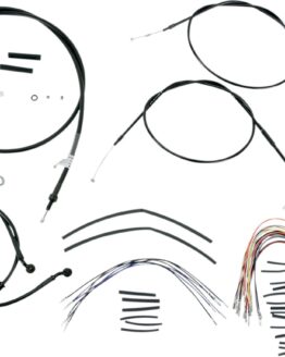 Extended Black Control Cable Kit For 14" Tall Apehangers