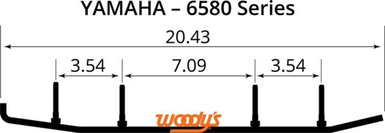 Woody's Ace 8in Carbide Runner Pair For Yamaha Snowmobiles - Image 3