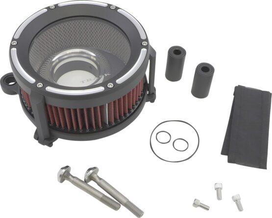 Trask Assault Charge High-Flow Air Cleaner Black Reverse Cut For Harley