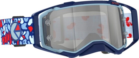Scott Prospect Ethika Goggles Blue/Red Silver Chrome Lens Adult