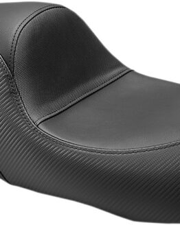 Step-Up Lattice Stitched Carbon Fiber 2-Up Seat - Black