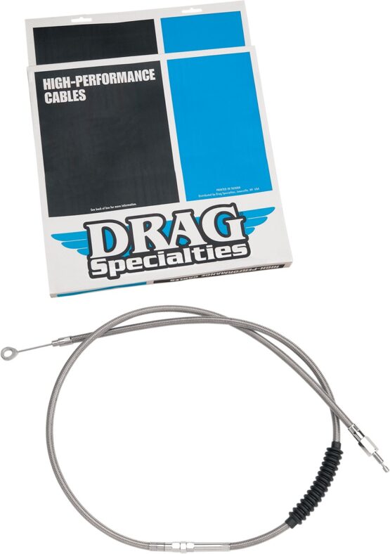 Drag Specialties Braided Stainless Clutch Cable Chrome For Harley-Davidson - Image 2