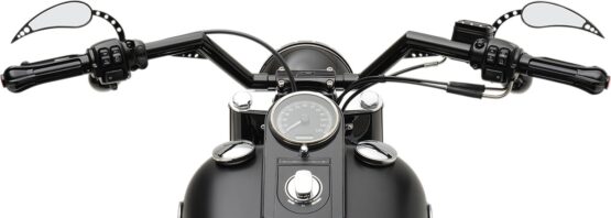 Trask 1-1/4 Inch V-Line Standard Handlebar Black For Harley-Davidson - Image 2