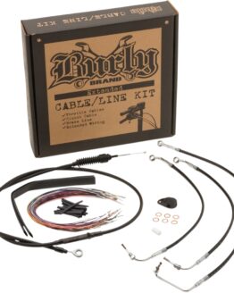 Extended Black Control Cable Kit for 13" Bagger Bars