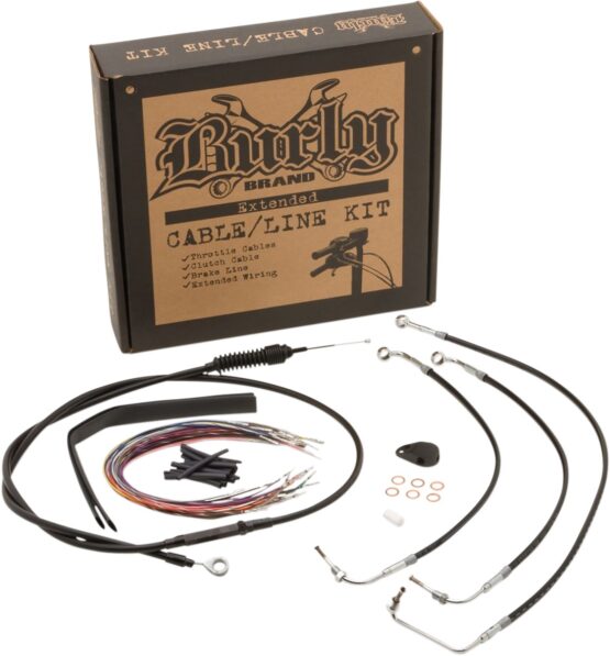 Extended Black Control Cable Kit for 16" Gorilla Bars - Image 2
