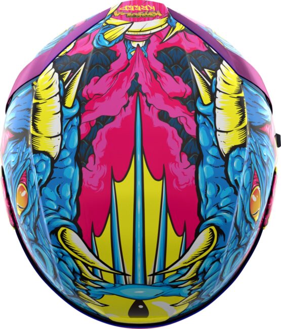ICON Airform Kryola Kreep MIPS Helmet 3XL Blue/Yellow/Pink - Image 4