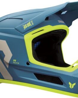 Thor Youth Fleet Forge Helmet - M, Blue/Gray/Fluorescent Yellow