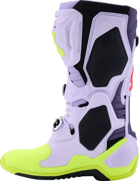 Alpinestars Tech 10 Supervented Boots Purple/Yellow/Pink US 12 - Image 4