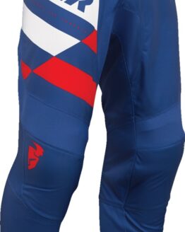 Thor Youth Sector Checker Pants Navy White Red Size 28