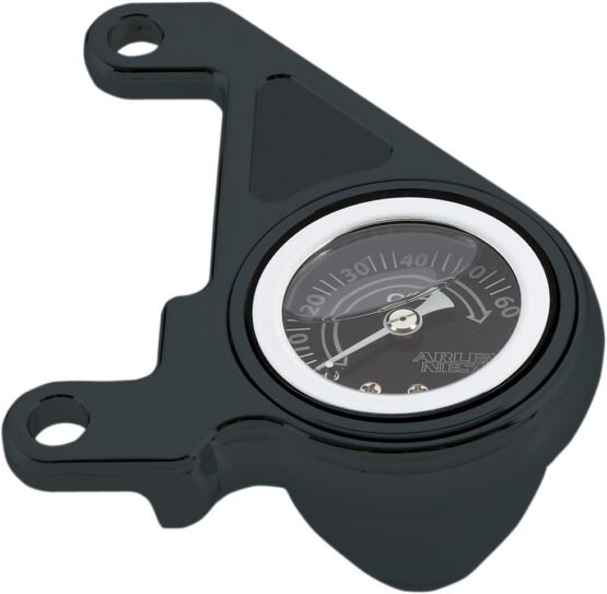 Arlen Ness Oil Pressure Gauge Kit Black 1-3/4 in. Gauge