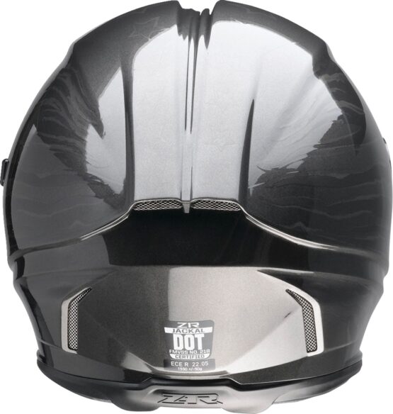Z1R Jackal Patriot Helmet - Large, Gloss Black/Gray - Image 4