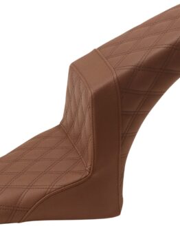 Step-Up Lattice Stitched 2-Up Seat Brown