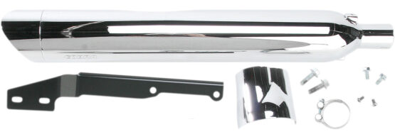 Scalloped Tip Chrome Slip On Exhaust