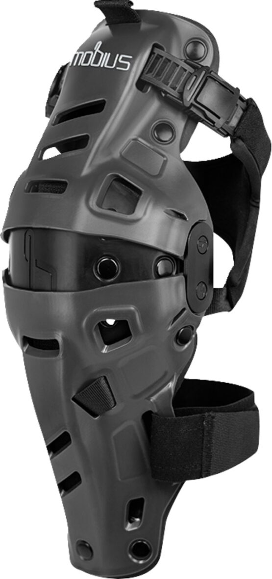 Mobius X8H Hybrid Knee Support Guard L/XL Black Gray Adult Pair