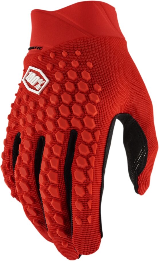 100 Percent Geomatic Gloves Red Black Large Men's MTB