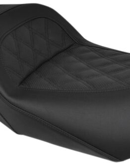 Slim Lattice Stitched 2-Up Seat Black Gel