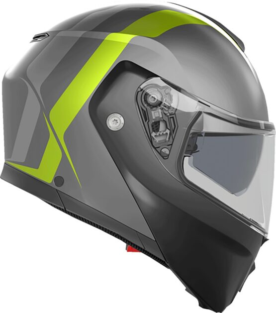 AGV Streetmodular Resia Modular Helmet Matte Gray/Black/Yellow Fluo XL - Image 4
