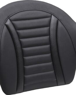 Mustang Deluxe Touring Extended Passenger Arm Backrest Black Gray Stitch