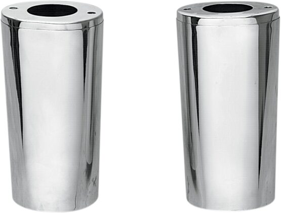 Drag Specialties Fork Slider Covers Smooth Chrome Extended Pair For Harley-Davidson
