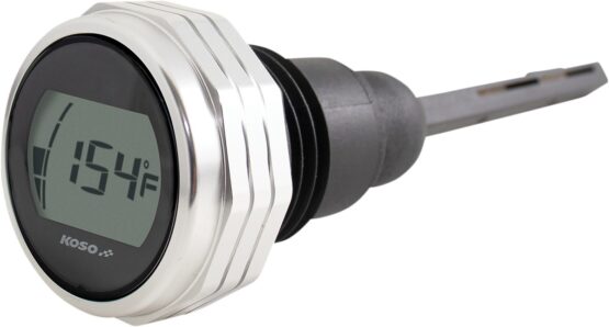 Koso Digital Oil Dipstick Gauge Silver For Harley Touring Models