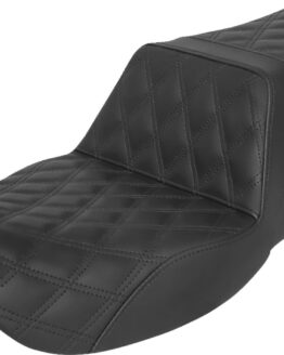 Saddlemen Step-Up Tour Seat Full Lattice Stitch Black For Harley Touring