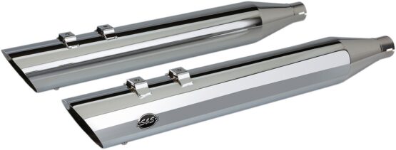 Chrome 4" Slip On Exhaust Slash-Cut