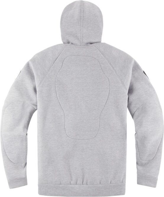 ICON Uparmor Hoodie Gray 2XL Men's Zip-Front Riding Protection - Image 2