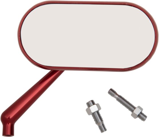 Arlen Ness Right Oval Mirror Red Aluminum/Glass 13-179 - Image 2