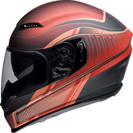 Z1R Jackal Dark Matter Full Face Helmet Matte Black Red Small