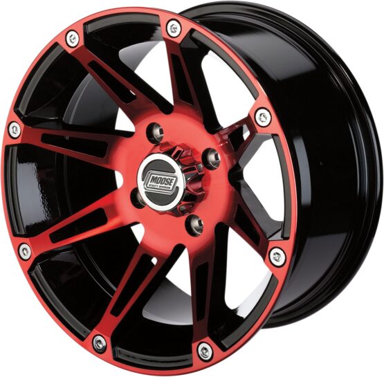 Moose 387X Front Wheel 14x7 4/110 Anodized Red/Black - Image 2