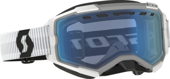 SCOTT Fury Snow Cross Goggle White Blue Lens Adult Unisex