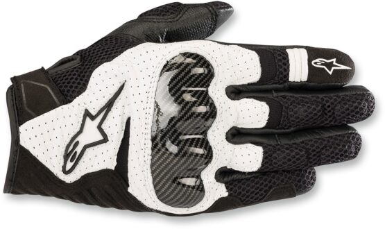 SMX1 Air V2 Motorcycle Gloves Black/White Small
