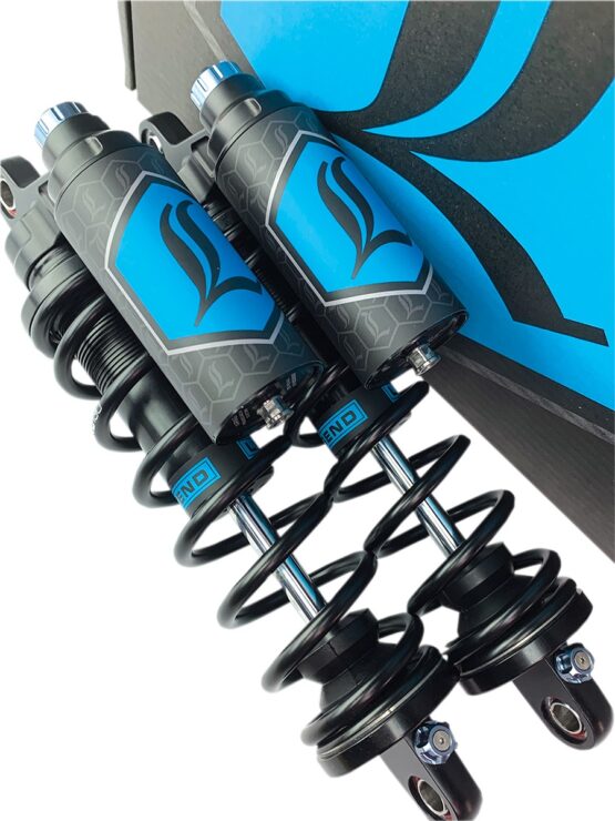 Legend REVO ARC Piggyback Rear Shocks 14in Heavy Duty Black For 99-17 Dyna - Image 4