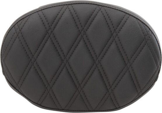 Drag Specialties Sissy Bar Backrest Pad Black Double Diamond Stitching - Image 3