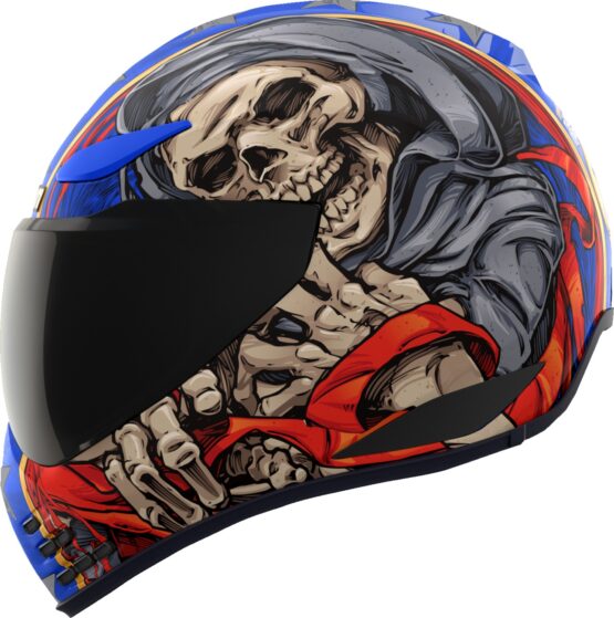 ICON Domain Revere Helmet - Medium, Blue/Red/White - Image 4